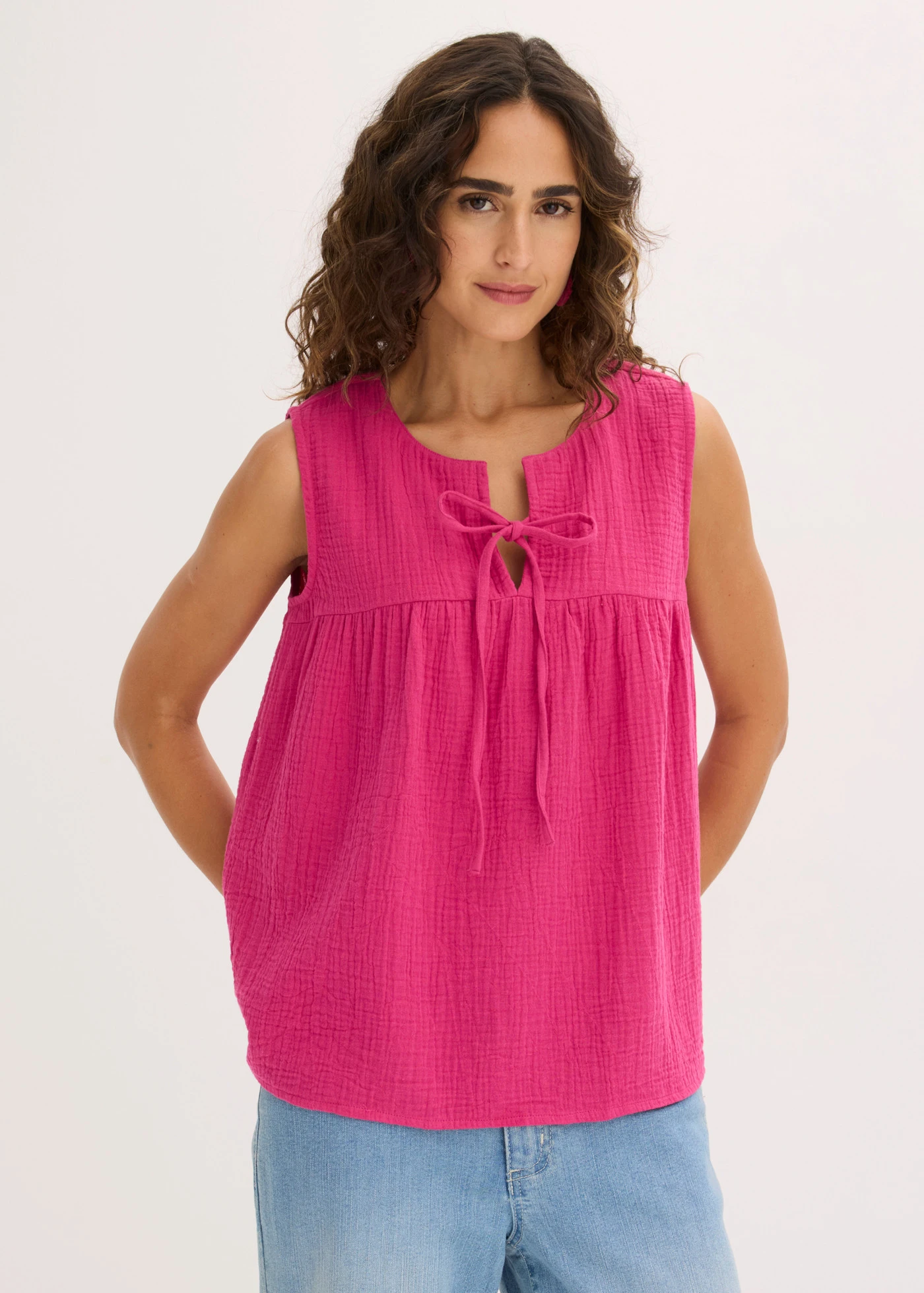Blousetop van mousseline • fuchsiapink • product-page.page-title-suffix