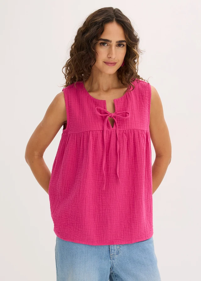 Blousetop van mousseline • fuchsiapink • product-page.page-title-suffix