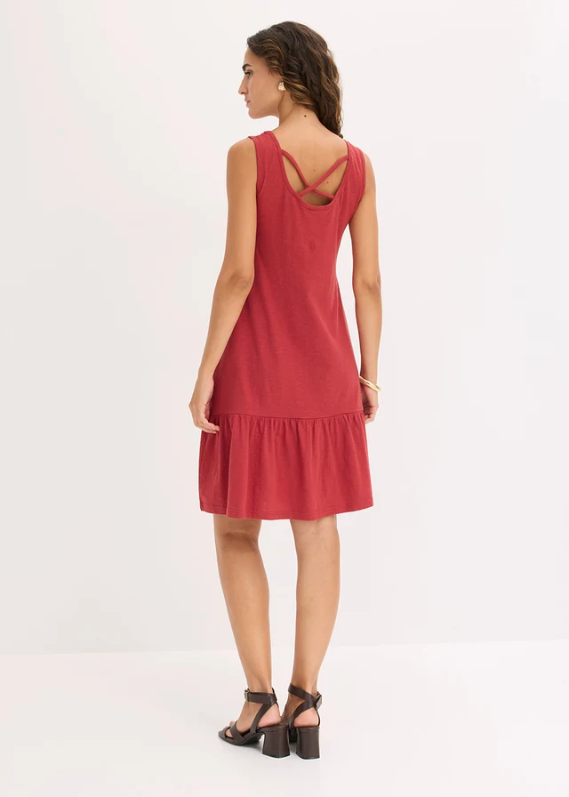 Rochie de jerse din bumbac 100% • roșu oxid • magazin bonprix