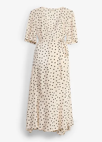 2-in-1 zwangerschaps- en voedingsjurk van soepele viscose crêpe