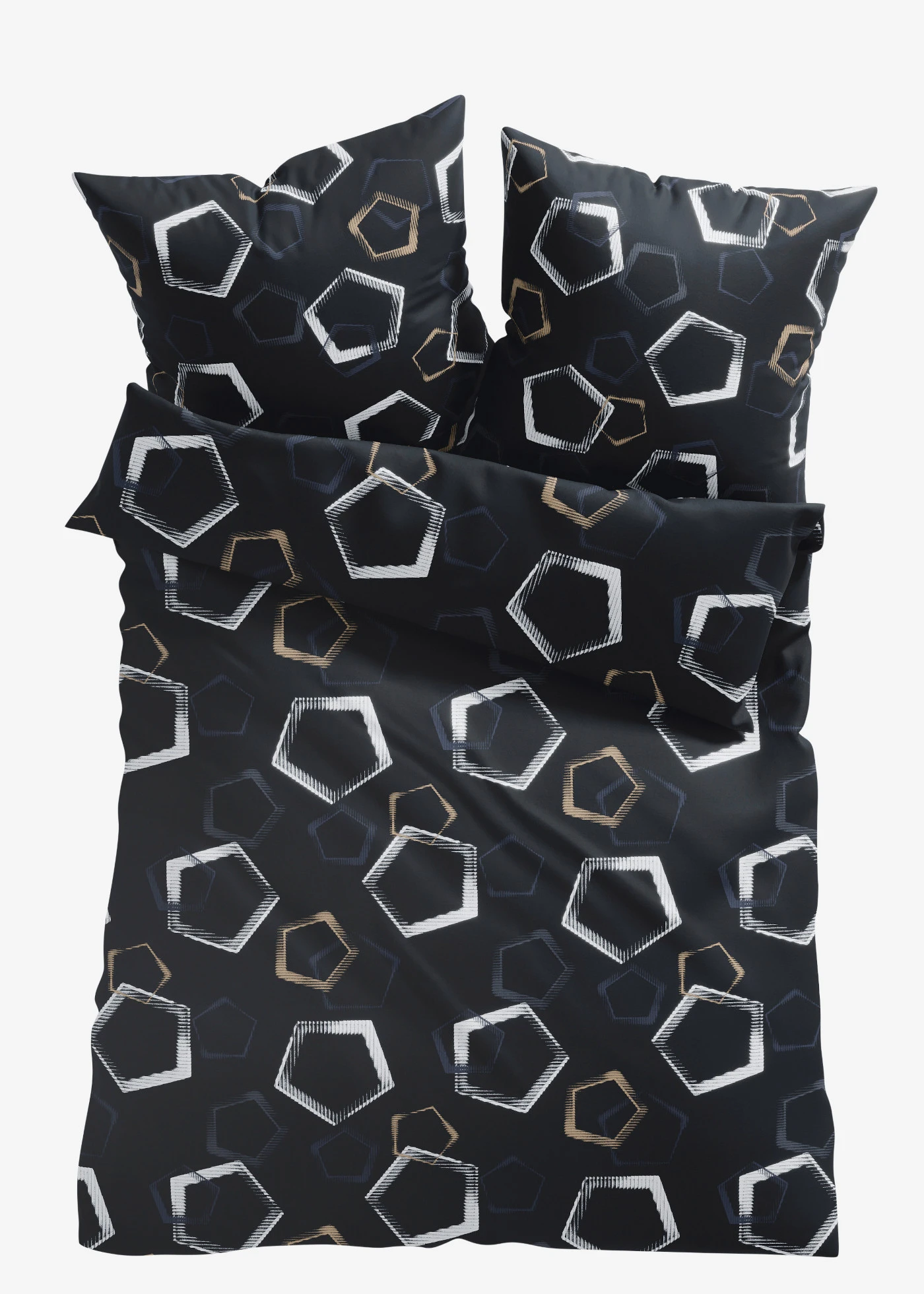 Dekbedovertrek in een katoenmix • zwart • bonprix online shop