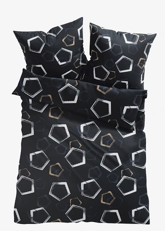 Dekbedovertrek in een katoenmix • zwart • bonprix online shop