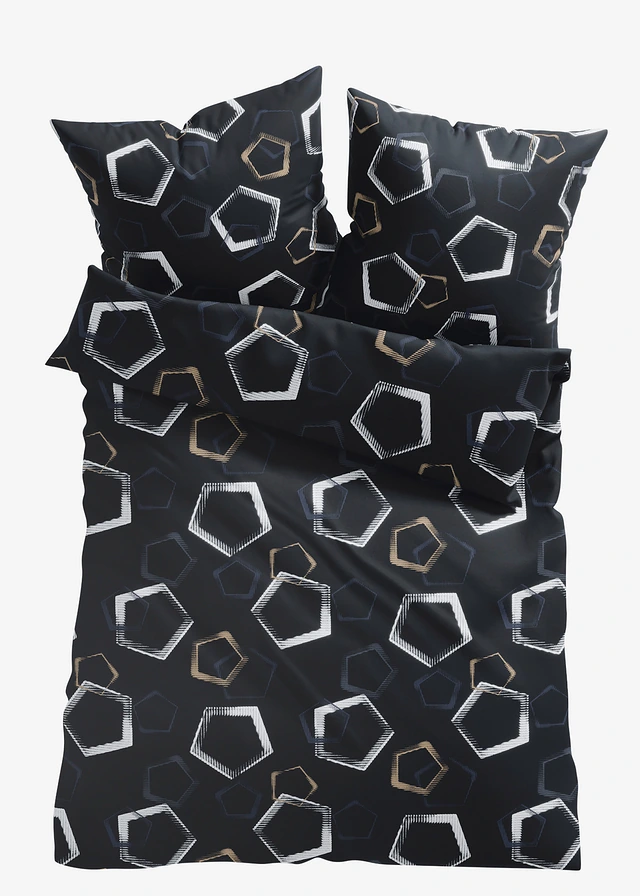 Dekbedovertrek in een katoenmix • zwart • bonprix online shop
