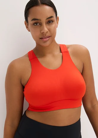 Soutien-gorge de sport dos nageur, maintien léger, Couleur: rouge