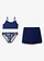 Bikini en rokje (3-dlg. set), Kleur: middernachtblauw gebloemd
