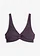 Bikinitop met knoopdetail, Kleur: prune