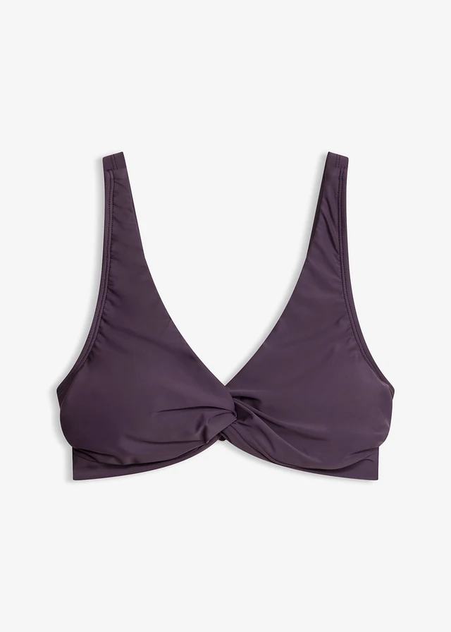 Bikinitop met knoopdetail, Kleur: zwart