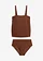 Costum de baie tankini cu uscare rapidă (set/2piese), culoare: maro cappuccino