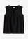 Blouse sans manches en gaze de coton, Couleur: noir