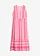 Maxi jurk van soepele viscose, Kleur: rood/roze