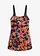 Robe de bain séchage rapide, Couleur: noir/multicolore floral