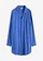 Robe-chemise de plage en viscose fluide, Couleur: bleu