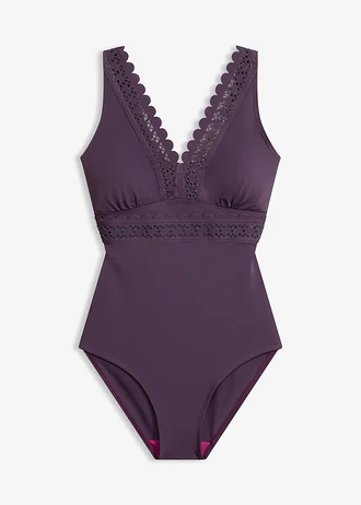 Maillot 1 pièce à empiècements découpés au laser