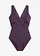 Maillot 1 pièce à empiècements découpés au laser, Couleur: violet