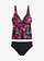 Tankini à bretelles réglables (ens. 2 pces), Couleur: noir floral