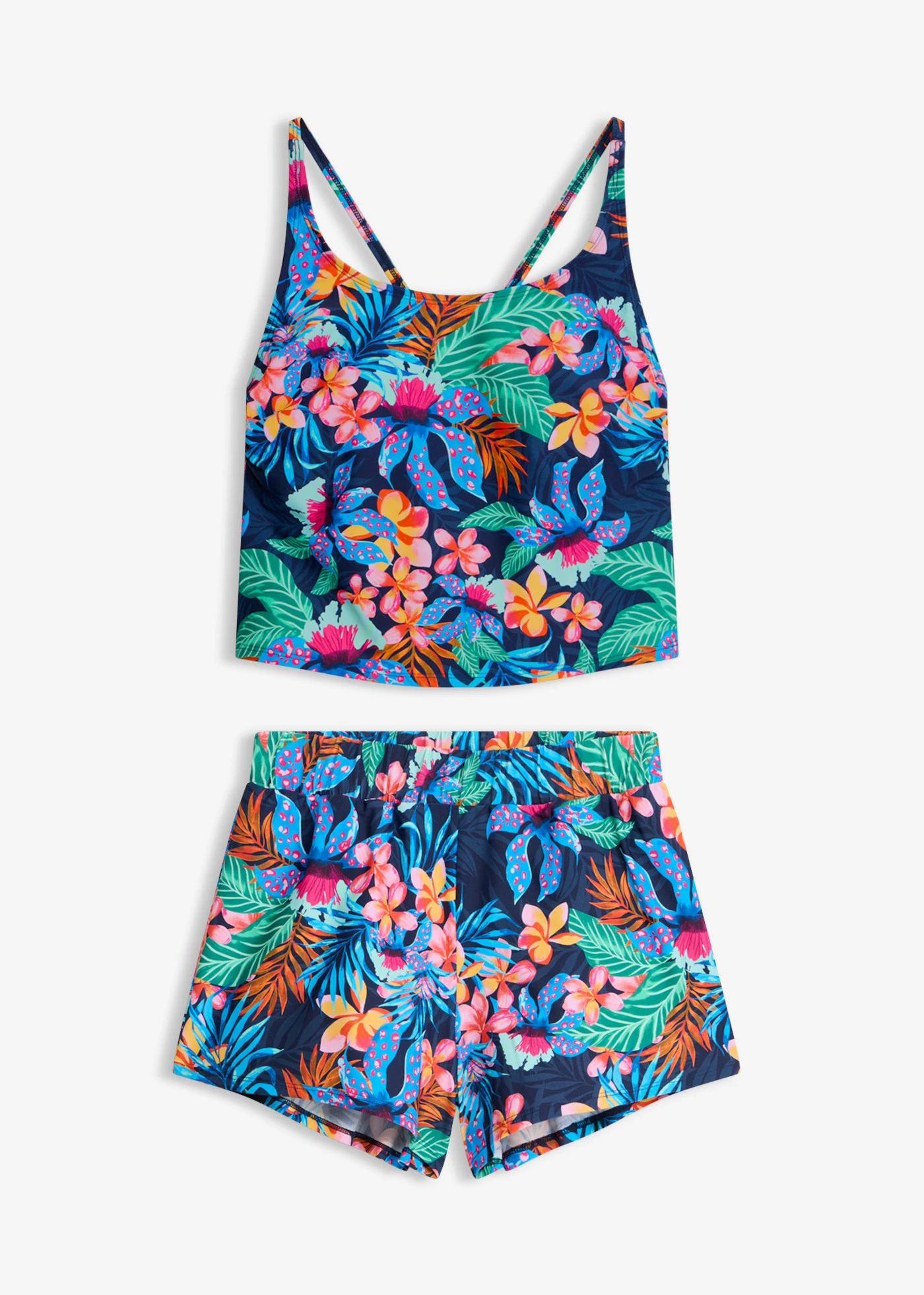 Tankini (2-dlg. set) • donkerblauw gebloemd • product-page.page-title-suffix