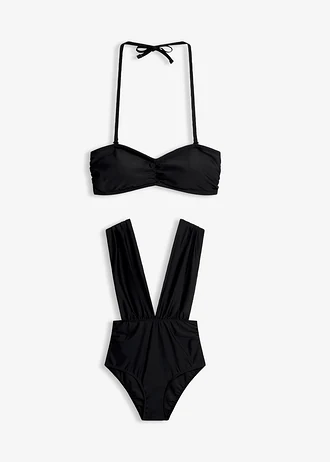 Maillot 1 pièce avec haut de maillot bandeau (ens. 2 pces)