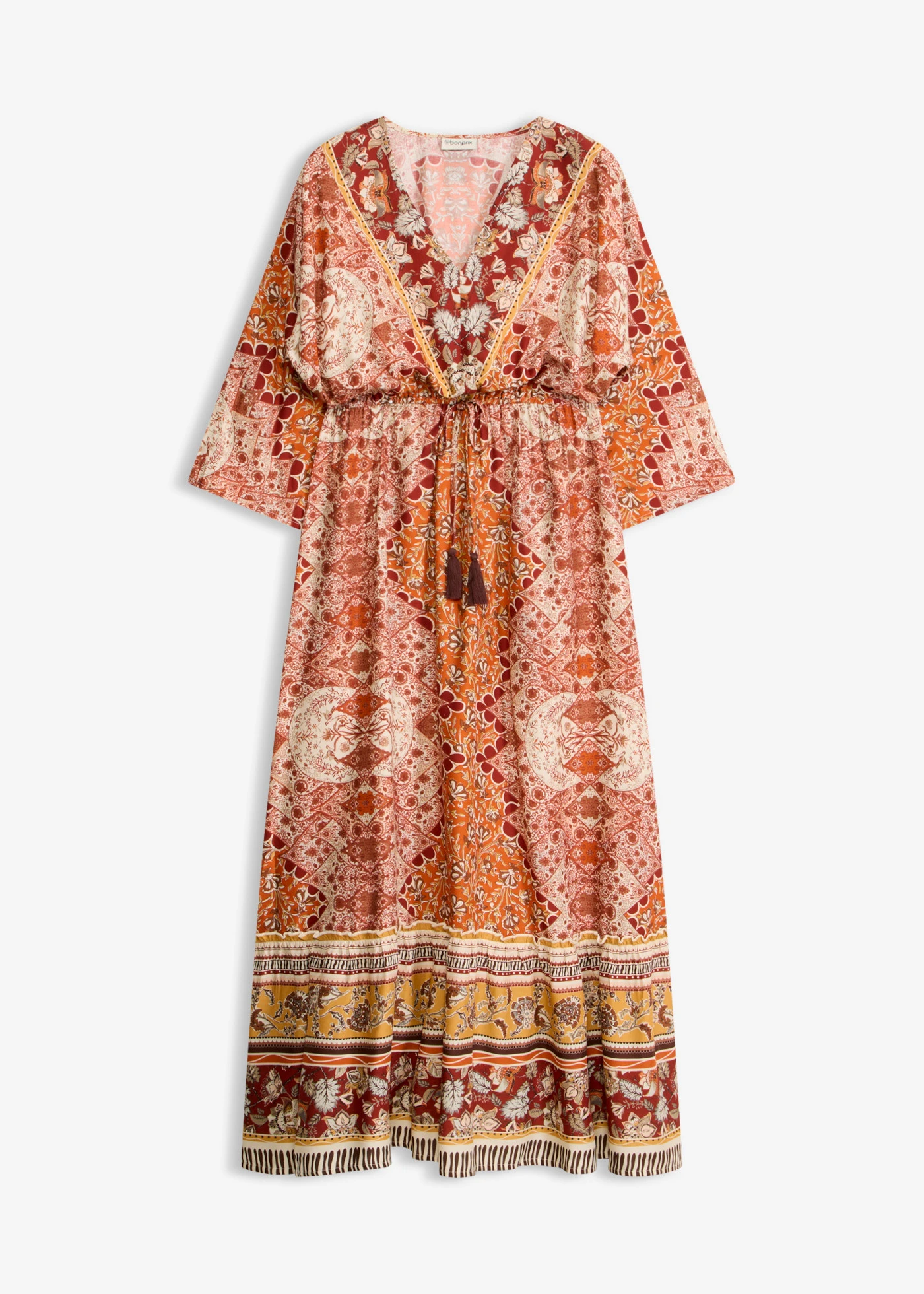 Rochie maxi din viscoză fluidă • maro • magazin bonprix