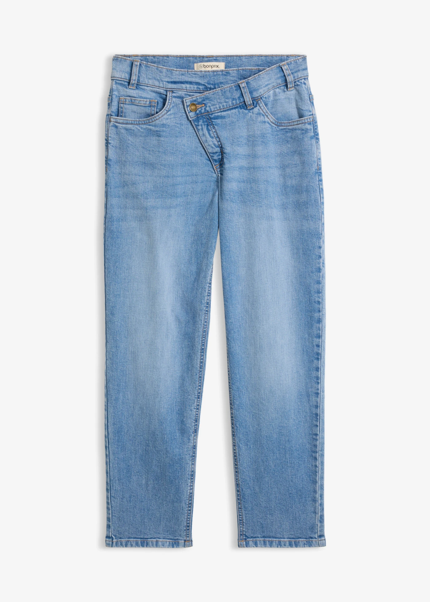 Mom-farmer High Waist • világoskék denim, használt hatású • bonprix áruház