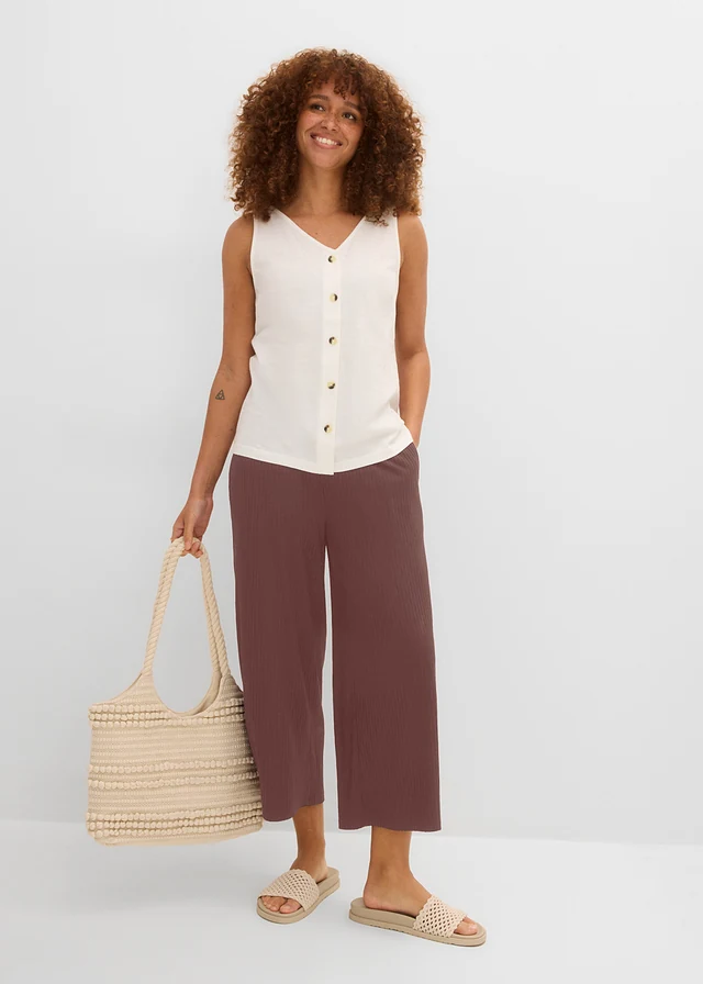 Stoffen shopper met gestructureerd patroon • crème • product-page.page-title-suffix