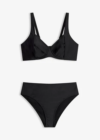 Bikini minimiseur avec bas sculptant taille haute, maintien léger (ens. 2 pces)