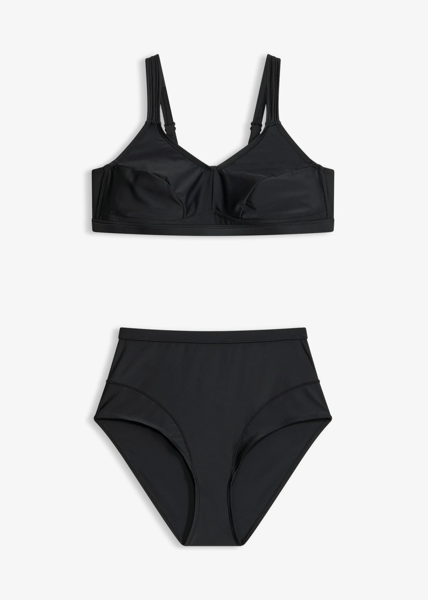 Zabudowane bikini z szybkoschnącego materiału (2 części) • czarny • sklep bonprix