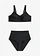Verhullende bikini, sneldrogend (2-dlg. set), Kleur: zwart