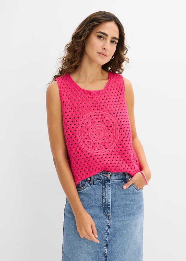Top en crochet 100% coton • fuchsia • product-page.page-title-suffix