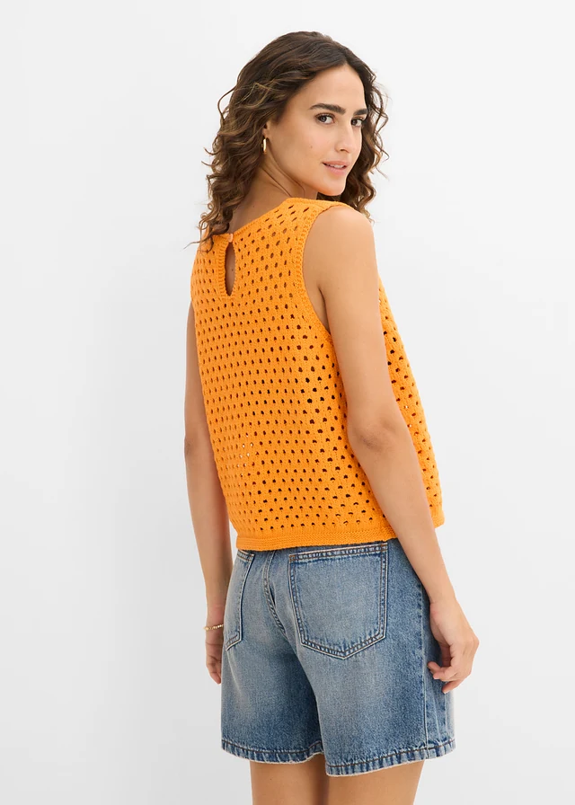 Gehaakt topje van puur katoen • feloranje • product-page.page-title-suffix