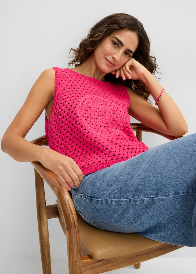 Top en crochet 100% coton • fuchsia • product-page.page-title-suffix