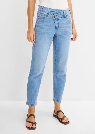 Blugi mom High Waist • bleu denim uzat • magazin bonprix