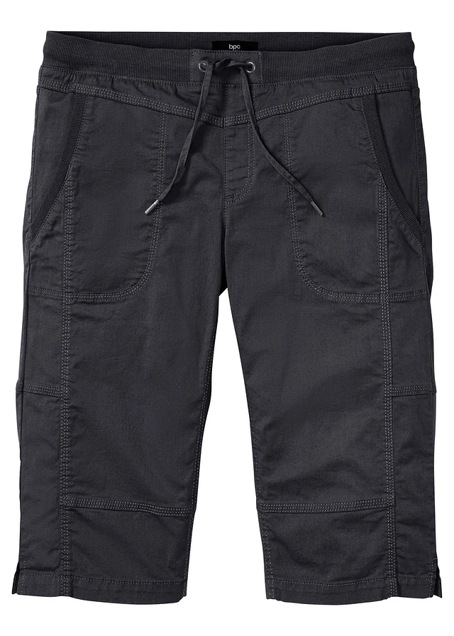 Hosszú bermuda elasztikus derékánttal, Regular Fit • sötét antracitszürke • bonprix áruház