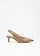 Slingback pumps met smalle hak, Kleur: mat camel