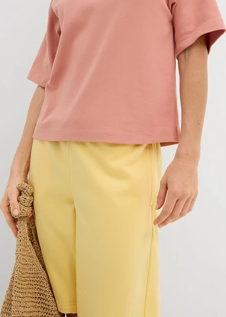 T-shirt boxy en coton épais • marron poudré • Boutique bonprix
