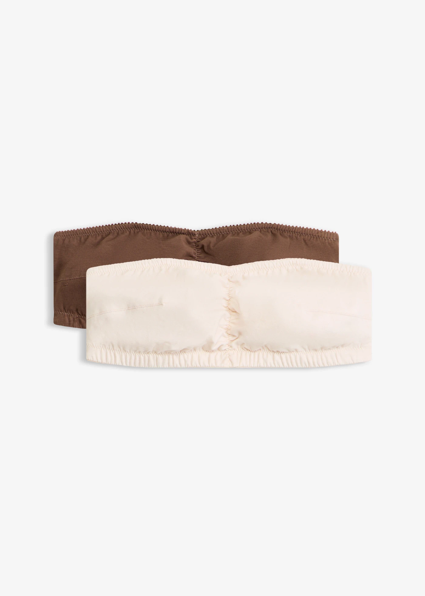 Lot de 2 soutiens-gorge bandeau coton • beige sable + marron • product-page.page-title-suffix