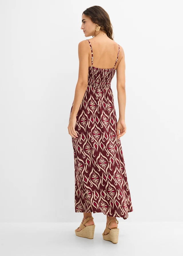 Maxi jurk van soepele viscose • esdoornrood gedessineerd • product-page.page-title-suffix