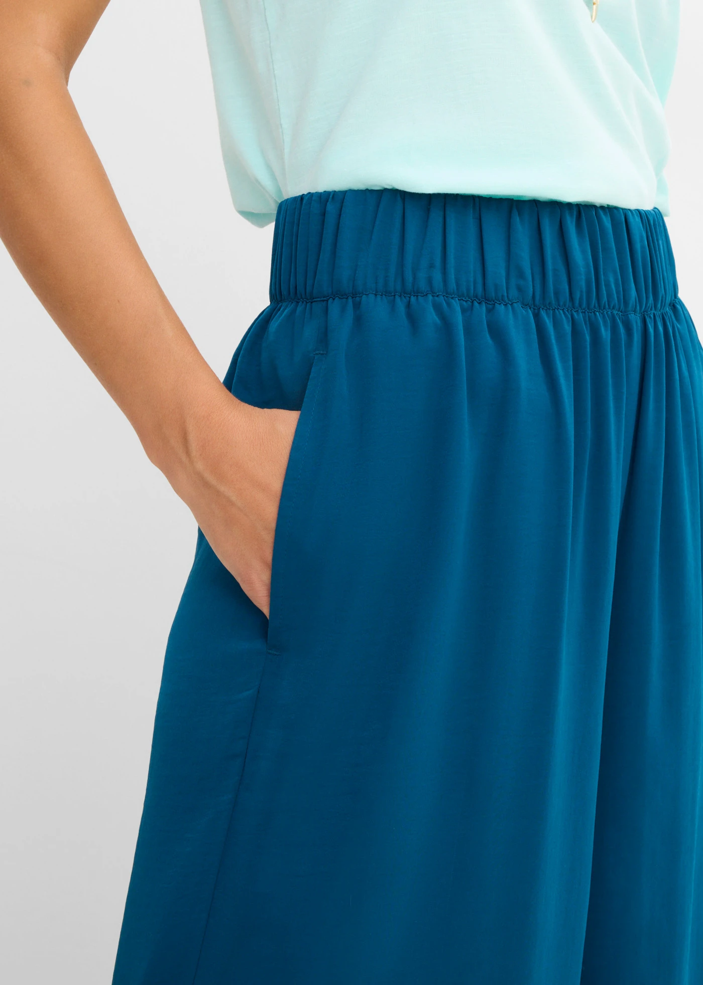 Pantalon palazzo • pétrole • product-page.page-title-suffix