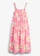 Robe en viscose fluide, Couleur: rose vif/sable clair floral