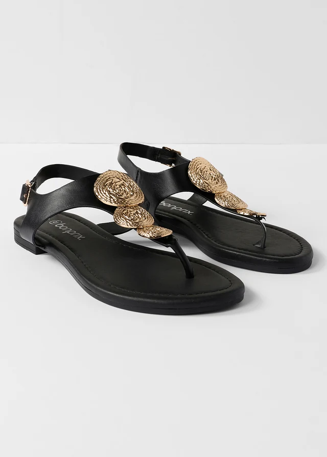 Sandales entredoigt à détails métalliques • noir • product-page.page-title-suffix