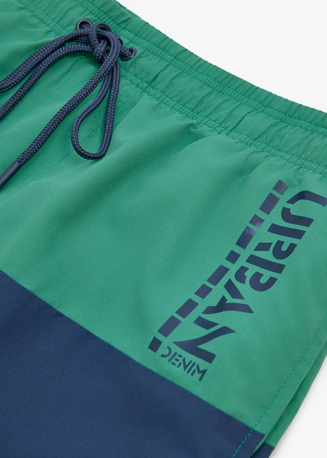 Zwemshort met colorblocking • flessengroen-donkerblauw • product-page.page-title-suffix