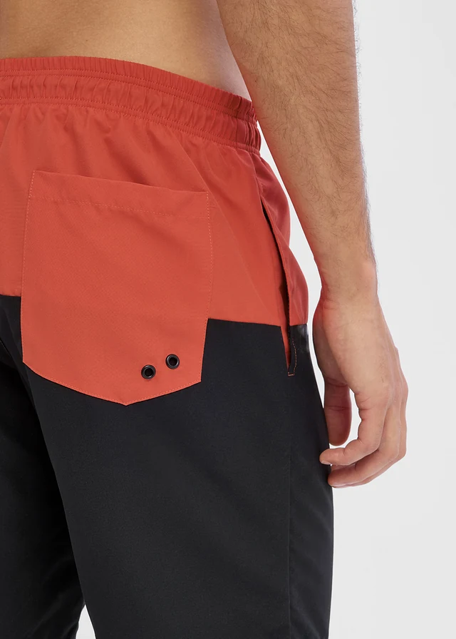 Short de bain motif color-block • fraise + noir • product-page.page-title-suffix