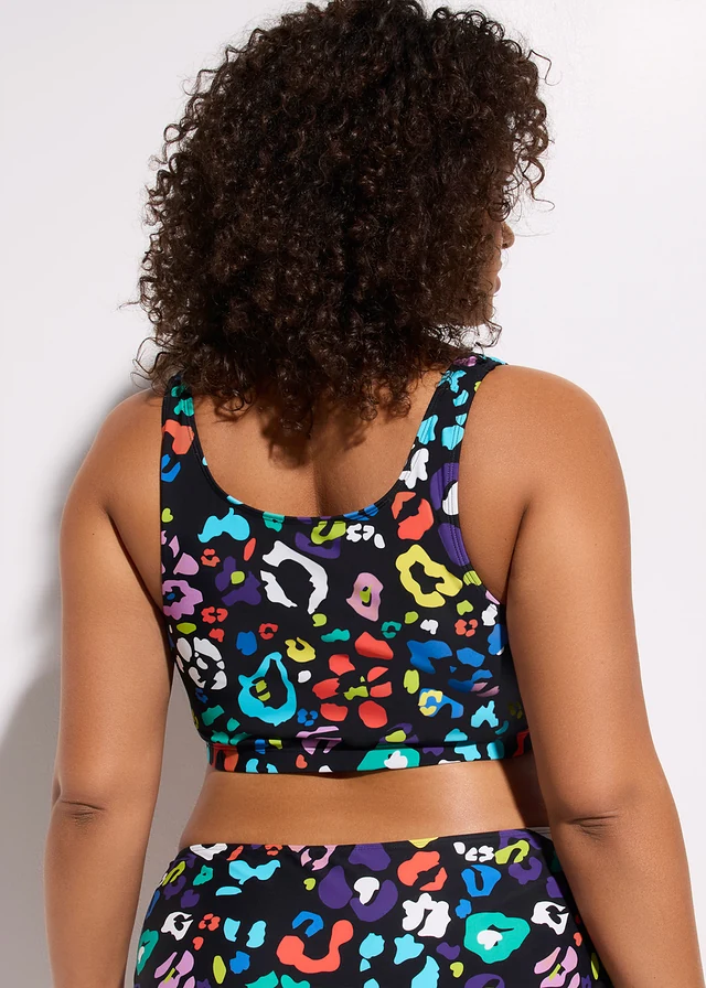 Bralette bikinitop (set van 2), Kleur: zwart-meerkleurig