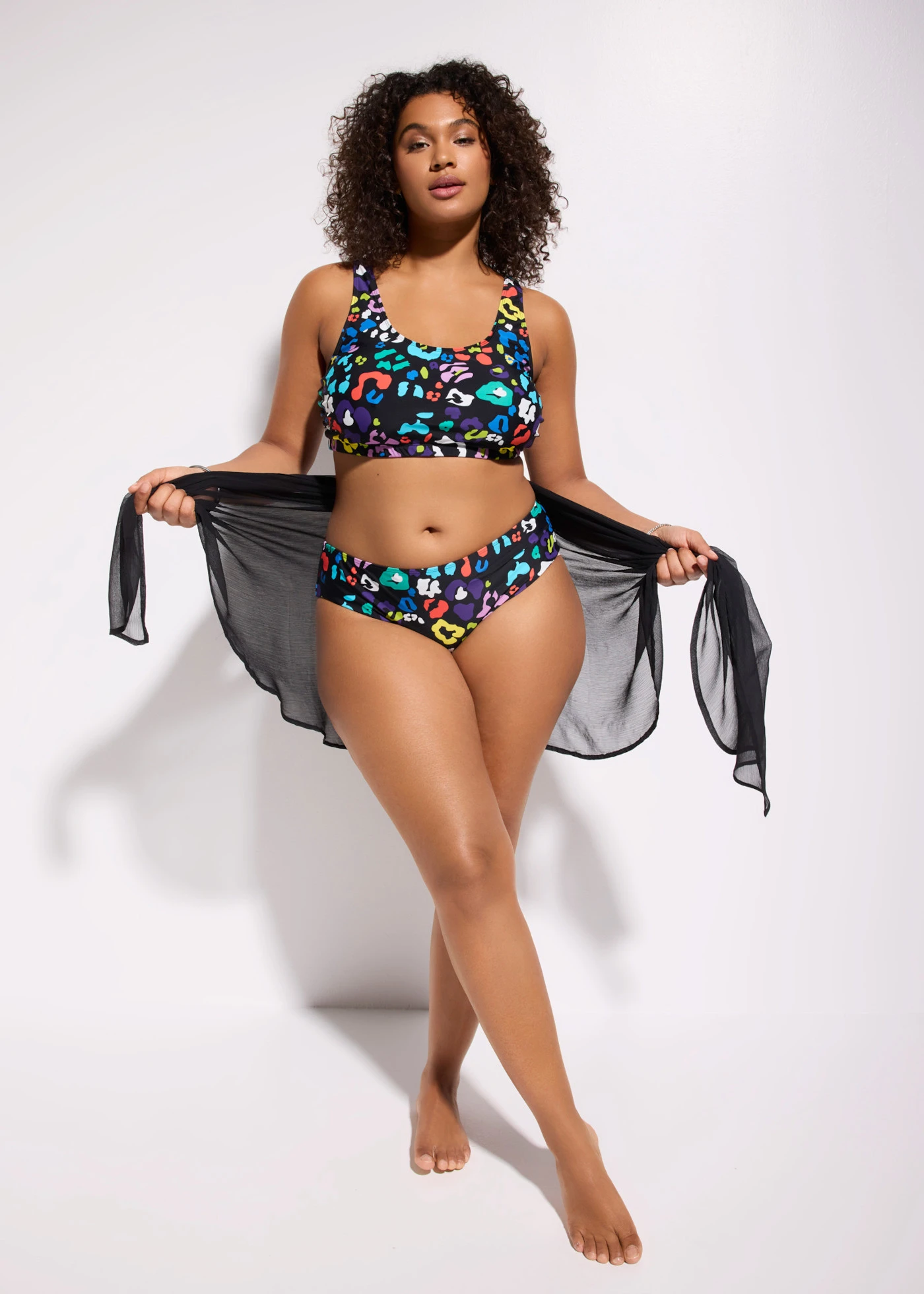 Bralette bikinitop (set van 2) • zwart-meerkleurig plus size • product-page.page-title-suffix