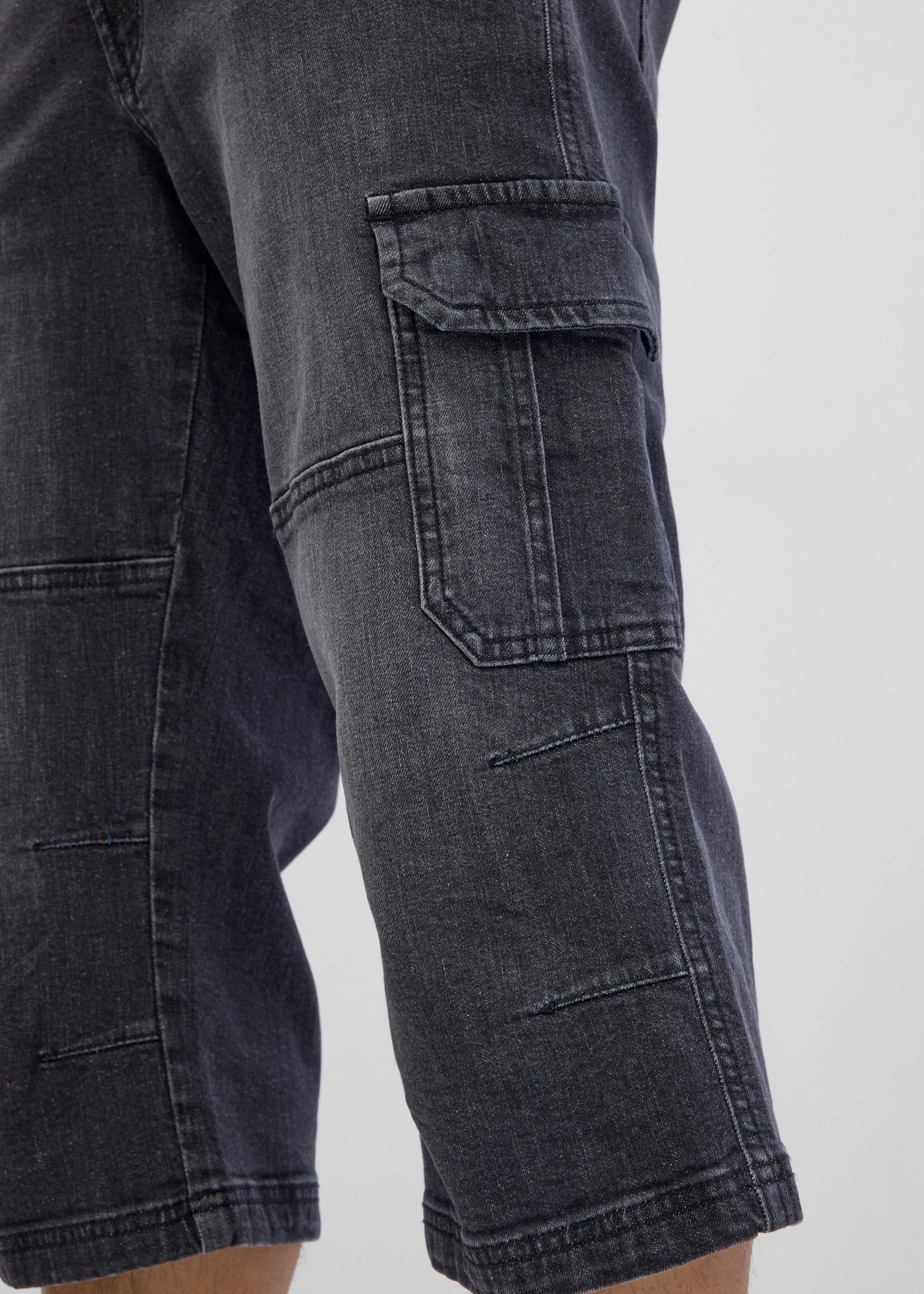 Jean cargo 3/4 regular droit • noir denim • Boutique bonprix