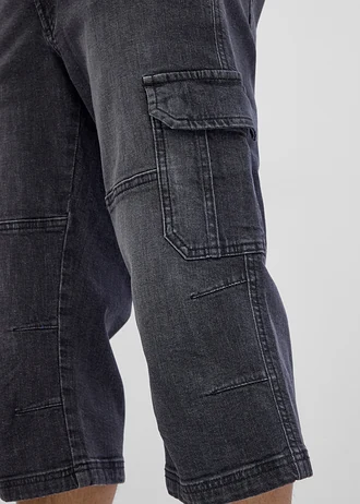 Jean cargo 3/4 regular droit • noir denim • Boutique bonprix