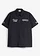 Chemise manches courtes 100% coton, Couleur: noir imprimé