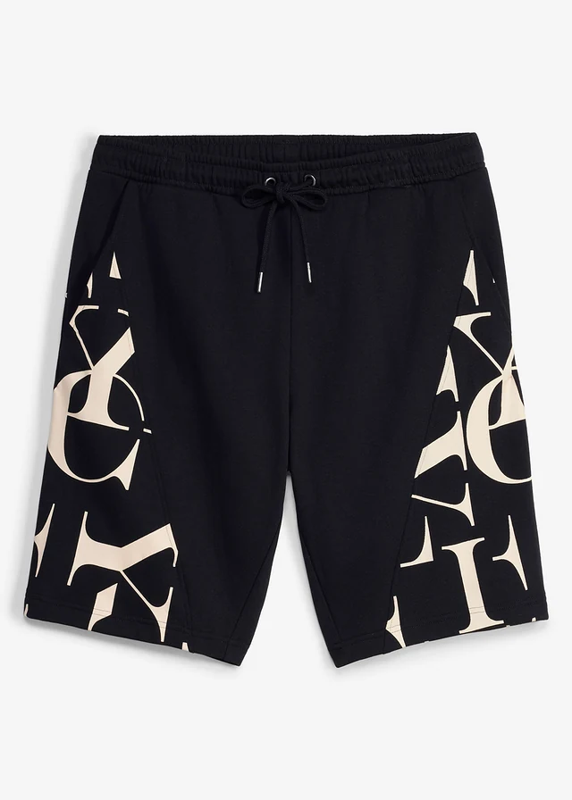 Bermude casual din bumbac organic 100% • negru • magazin bonprix