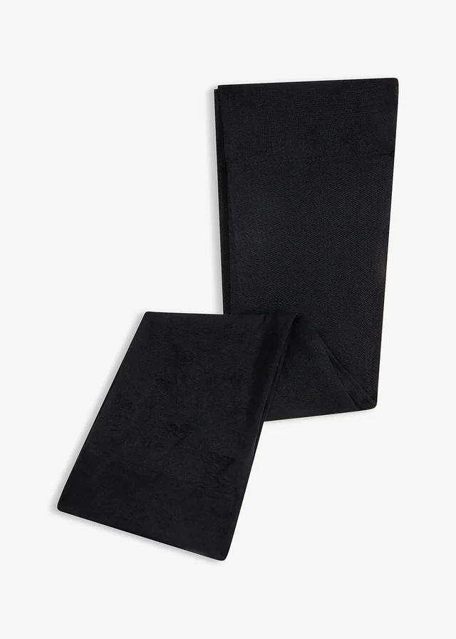 Korte sportlegging met comfortband 30 DEN, Kleur: zwart
