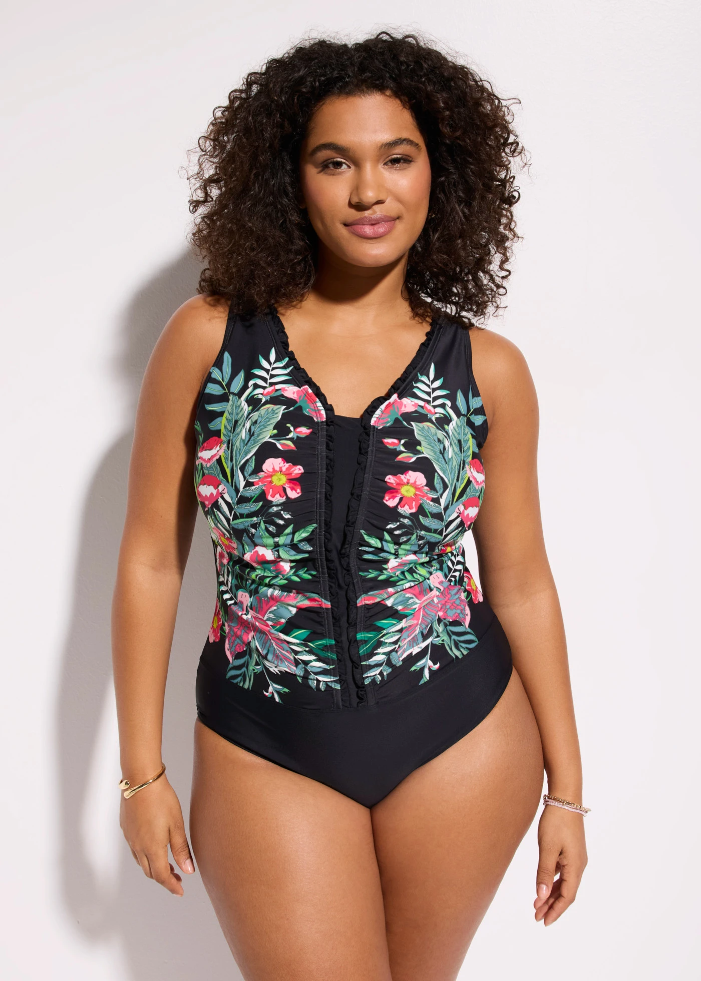Corrigerend badpak, medium corrigerend • zwart plus size • product-page.page-title-suffix