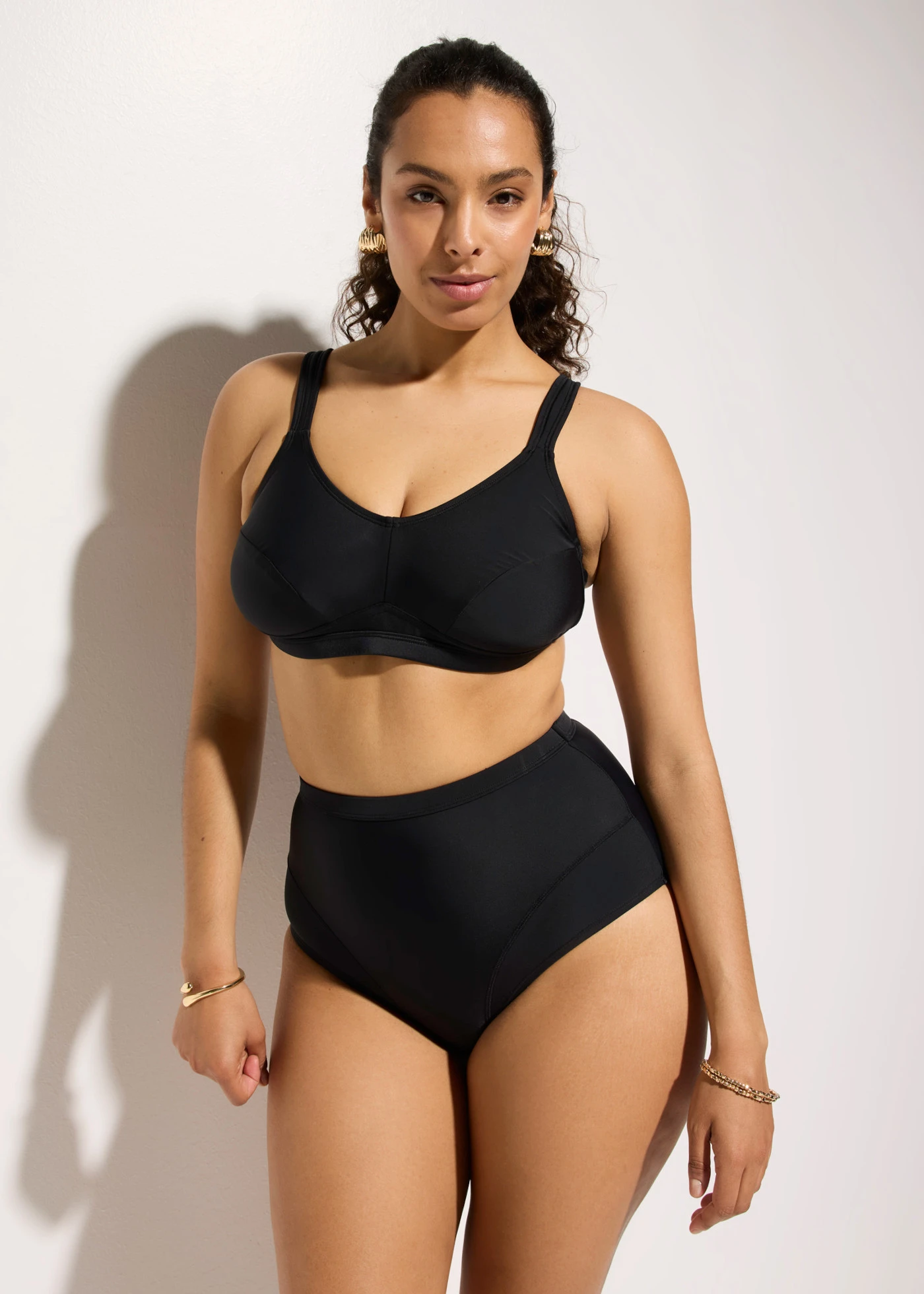 Zabudowane bikini z szybkoschnącego materiału (2 części) • czarny • sklep bonprix